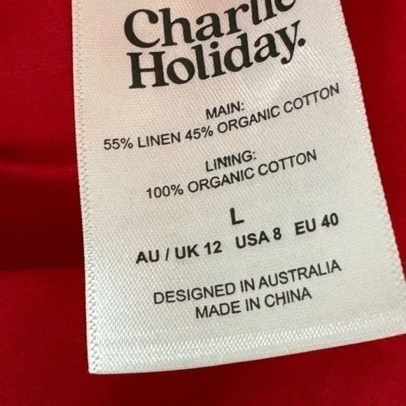 Anthropologie Charlie Holiday Red Jenna Maxi Dress Size large - Picture 6 of 6